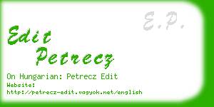 edit petrecz business card